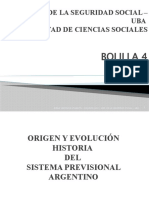 Origen y Evolución Histórica Del Sistema Previsional Argentino