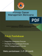 Prinsip Dasar Manajemen Bencana