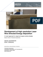 Development of High Resolution Laser Wire Directed Energy Deposition