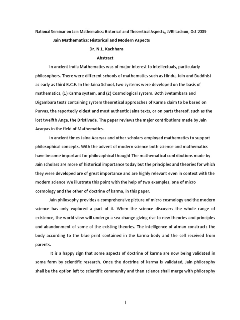Jain Mathematics in Historical Context | PDF | Mathematics | Equations