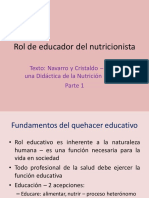 Rol de Educador Del Nutricionista1