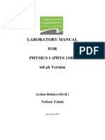 Physics1100 Lab Manual (Iolab Revision)