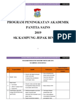 Program Peningkatan Akademik Panitia Sains 2019 SK Jepak