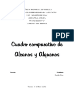 Alcanos y Alquenos - Cuadro Comparativo