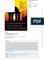 Rahul Sagar - 'Emergency Powers' in The Oxford Handbook of The Indian Constitution (2016)