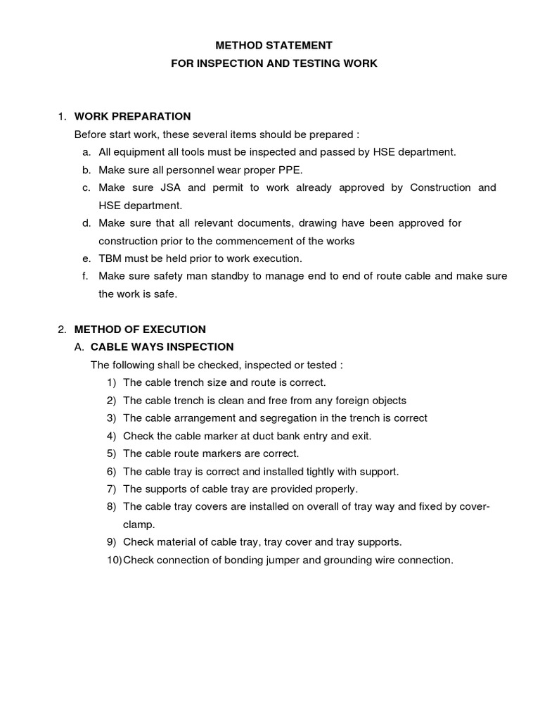 Draft MS Inspection and Test | PDF | Electrical Wiring | Insulator ...