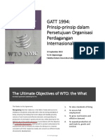 THE WTO AGREEMENTS GATT 1994 Prinsip-Prinsip Perdangangan International
