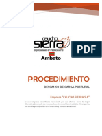 Procedimiento - Descanso de Carga Postural