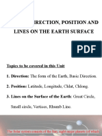 Unit I - Direction, Position and Lines On The Earth Surface