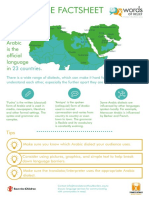 Arabic Factsheet in English