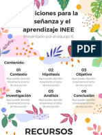 Condiciones para La Enseñanza y El Aprendizaje INEE: Presentado Por El Equipo 6