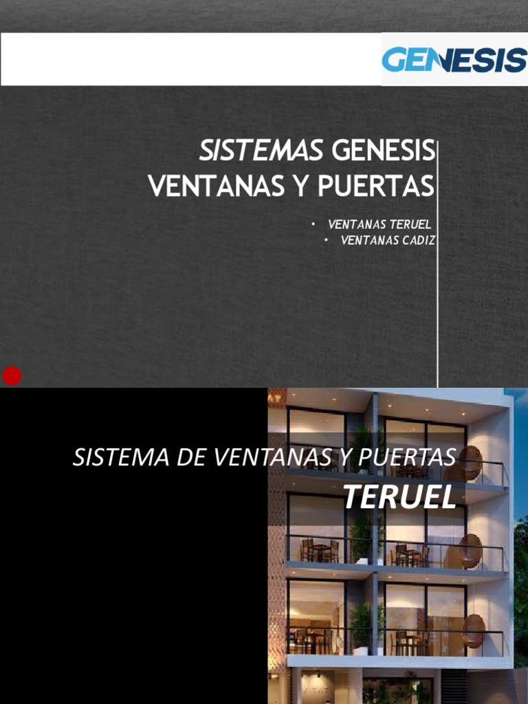 Sistema Genesis Completa | PDF | Aluminio | Ventana