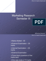 Marketing Research Semester III