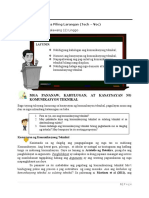 Filipino Sa Piling Larangan Tech-Voc (Week 1-2 Modules)