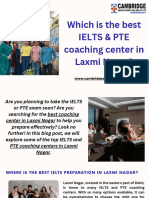 Which Is The Best IELTS & PTE Coaching Center in Laxmi Nagar
