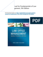 Solution Manual For Fundamentals of Law Office Management 5th Edition