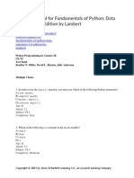 Solution Manual For Fundamentals of Python Data Structures 1st Edition by Lambert