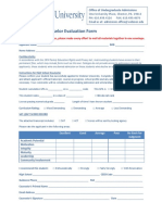 School Counseling Evaluation Form