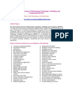 Call for paper-International Journal of Information Technology, Modeling and Computing (IJITMC)