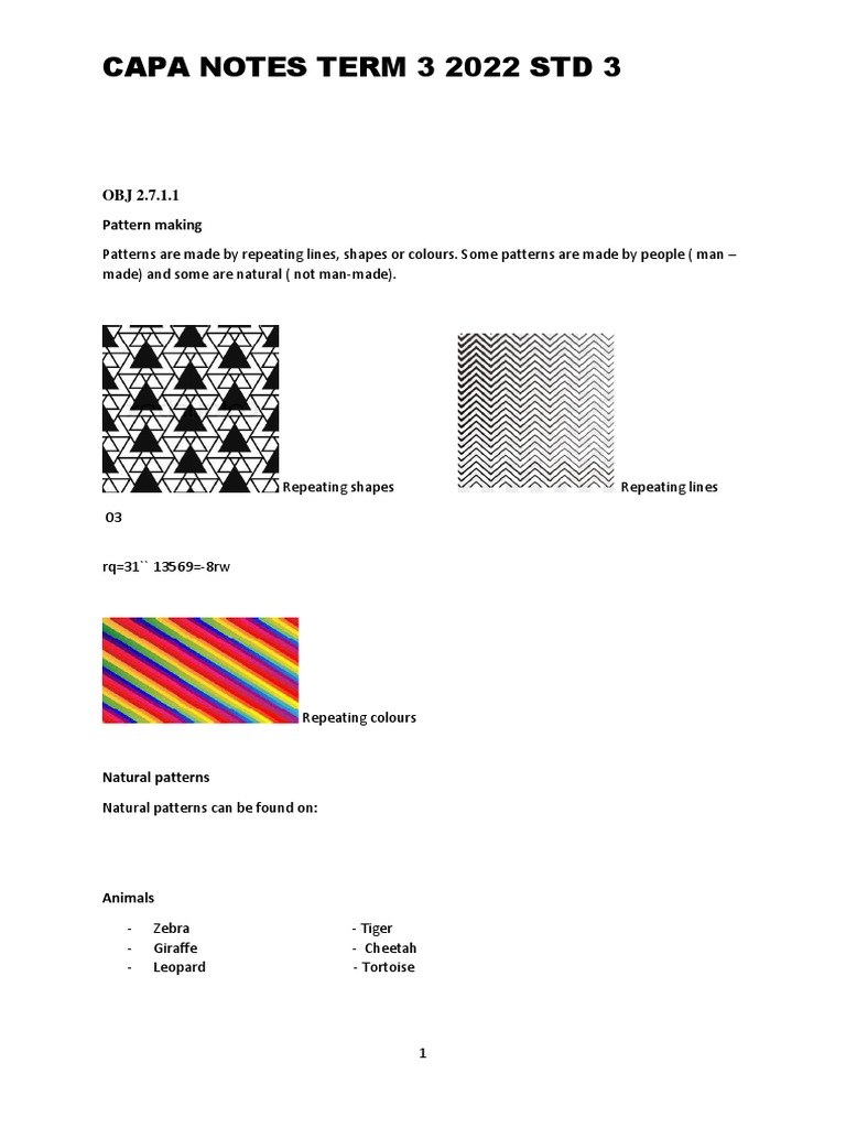 Term 3 CAPA Notes for Std 3 | PDF | Wheel | Textiles