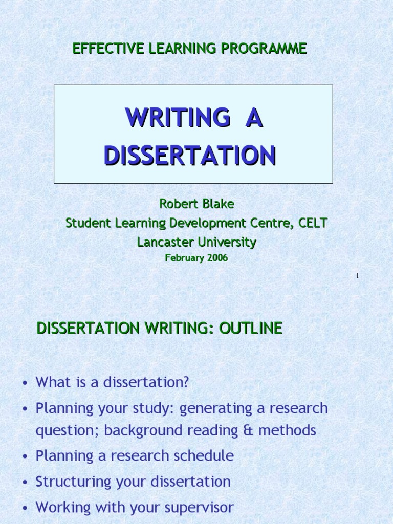 Dissertation Writing Guide for Students | PDF | Thesis | Data
