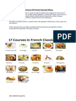 French Classical Menu and Accompaniments
