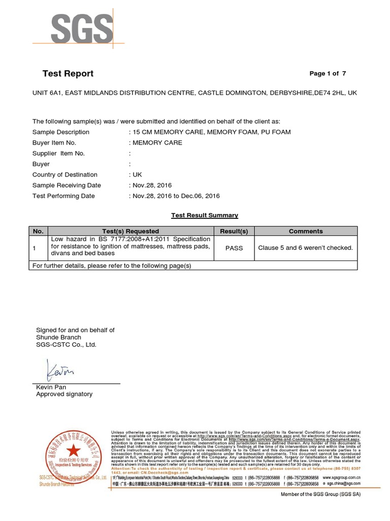 Test Report: Page 1 of 7 | PDF