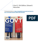 Test Bank For Govt 5 5th Edition Edward I Sidlow Beth Henschen