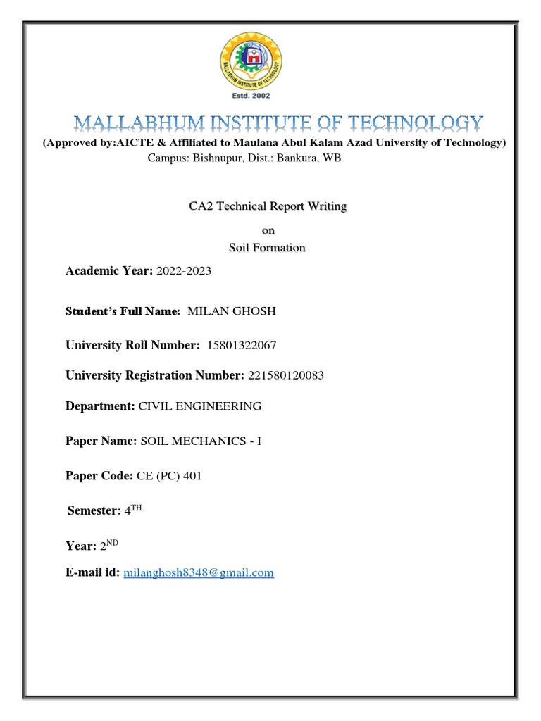 Soil Mechanics I Pdf Rock Geology Sedimentary Rock
