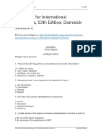 Test Bank For International Economics 13th Edition Dominick Salvatore