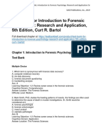 Test Bank For Introduction To Forensic Psychology Research and Application 5th Edition Curt R Bartol