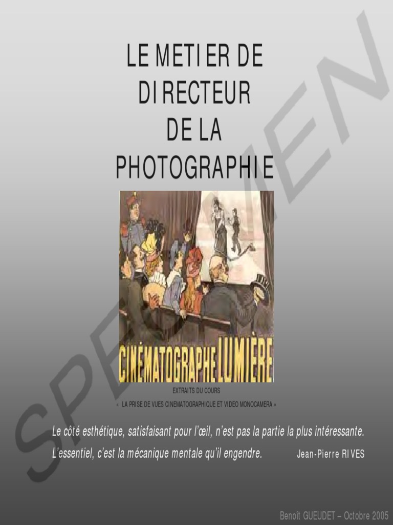 Le Rôle du Directeur Photo | PDF | Exposition (Photographie) | Lumière