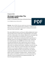 Case Study - HBS - Strategic Leadership - The Essential Skills