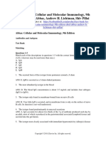 Test Bank For Cellular and Molecular Immunology 9th Edition Abul Abbas Andrew H Lichtman Shiv Pillai