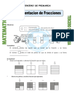 Ficha Representacion de Fracciones para Tercero de Primaria