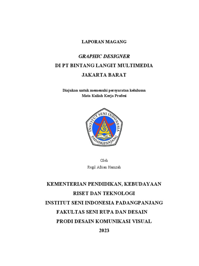 Laporan Magang Desain Grafis di BLM | PDF | Seni