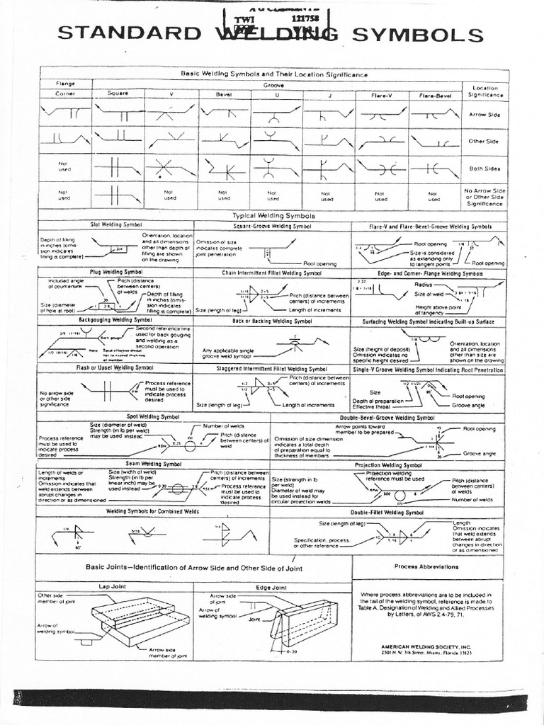 american welding society and standard welding symbols PDF