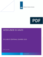 Syllabus 2020 Wiskunde B Havo