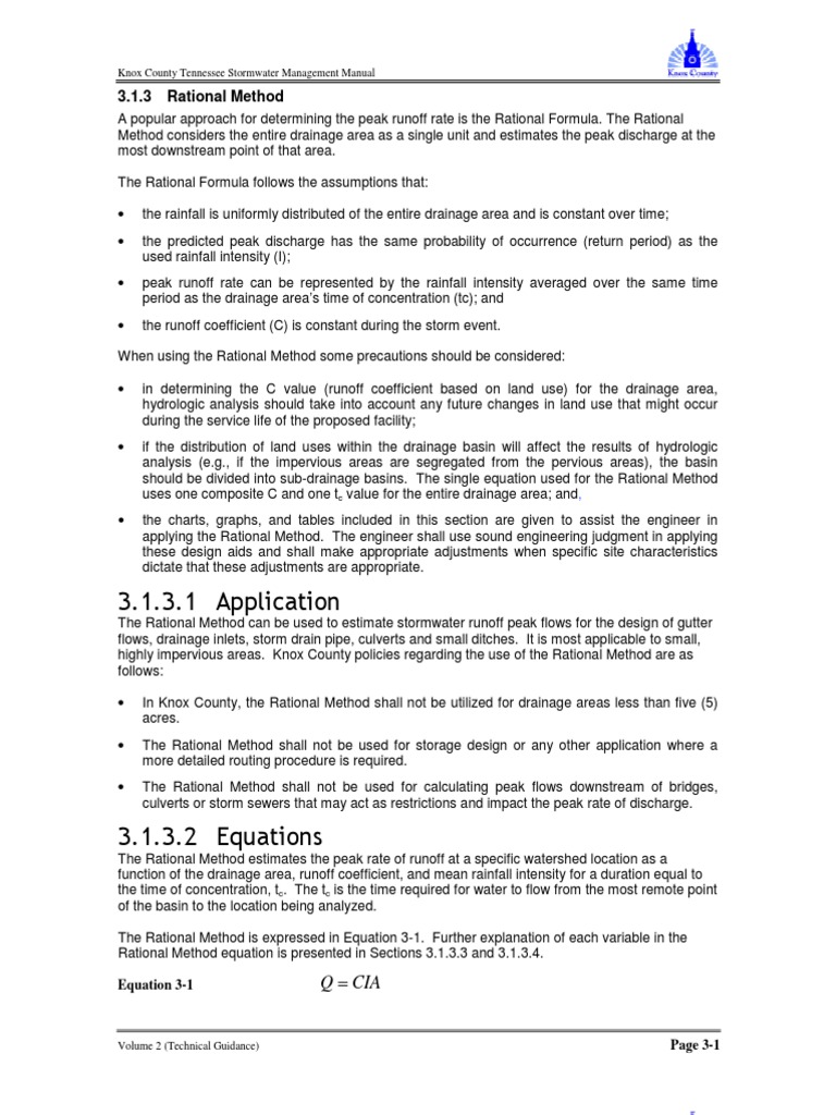 3 1 3 Rational Method | PDF