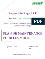 Rapport Du Stage P F E: Plan de Maintenance Pour Les