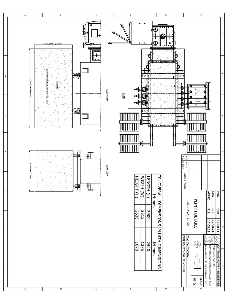 Transformer Plinth WO 662 PLINTH R0 PDF
