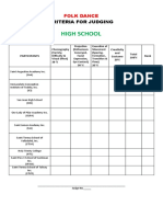 Folk Dance Criteria