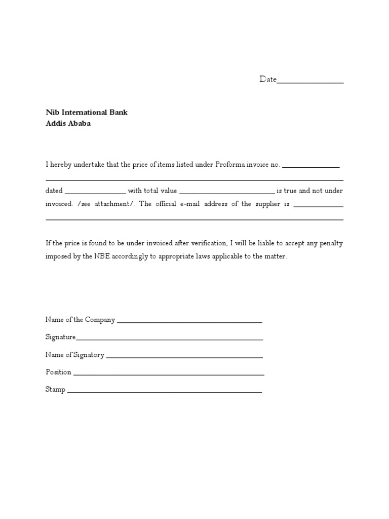LC Nbe Undertaking and Rigistration and Freight | PDF | Invoice | Trade
