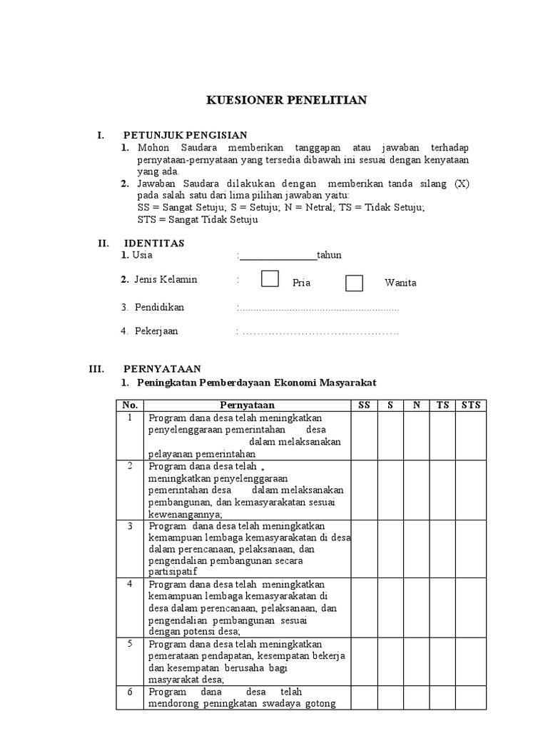 Lampiran kuesioner pdf