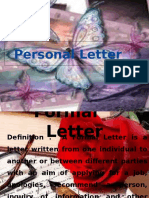 Writing Personal Letter PPT