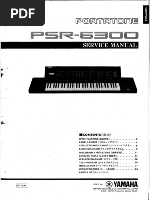 Yamaha psr-6300 SM PDF | PDF