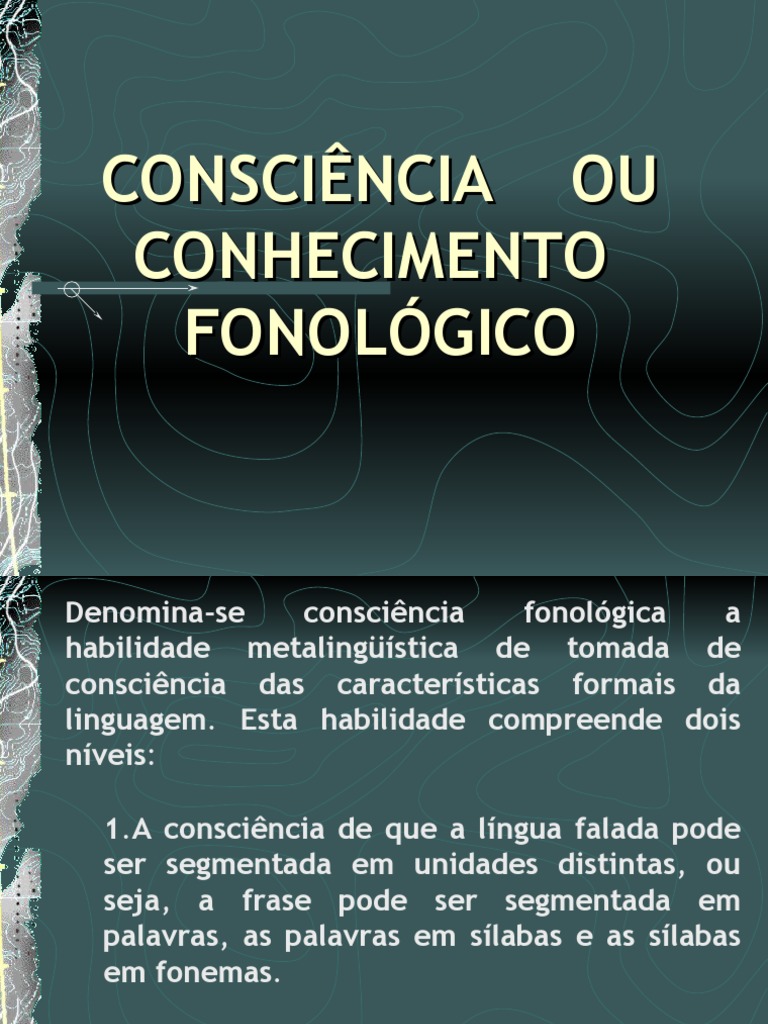 Consciência Fonológica em Crianças | PDF | Sílaba | Fonema