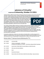 Explosions of Virtuality (Stanford University) Preliminary Program 