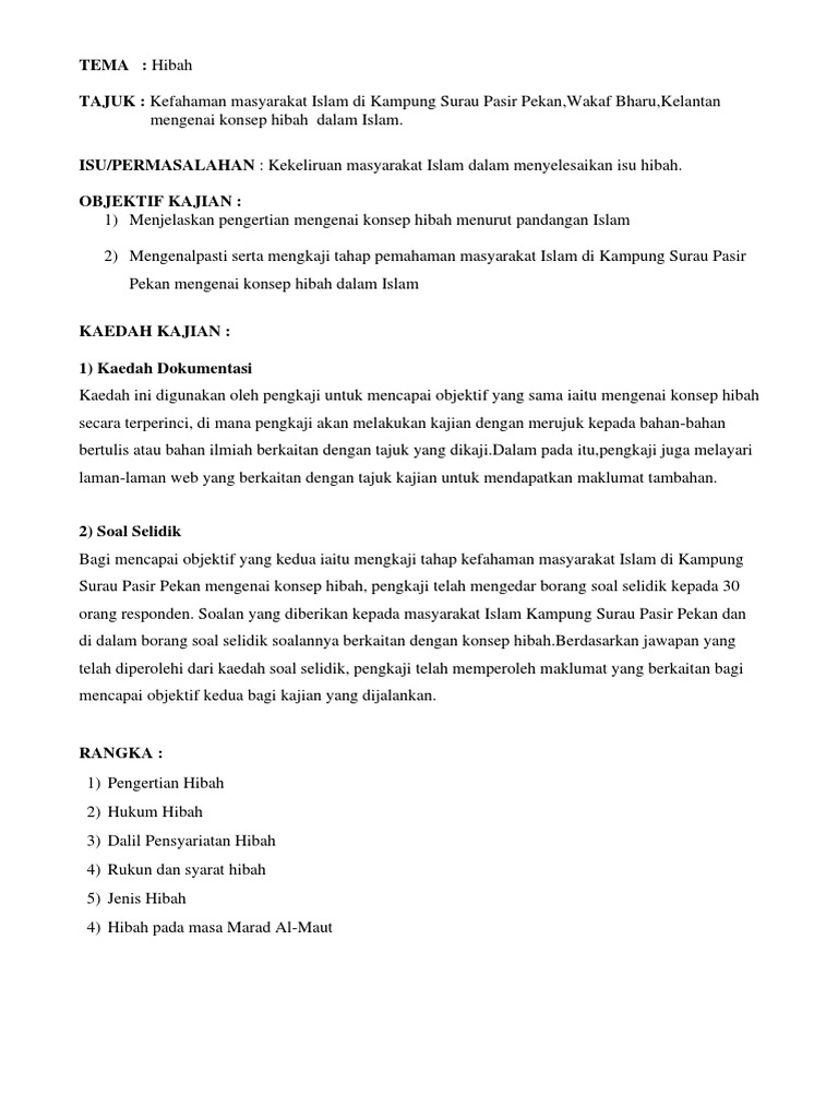 Kk Syariah Proposal | PDF