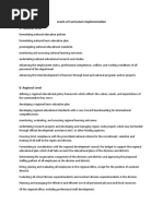 Level of Curriculum Implementation